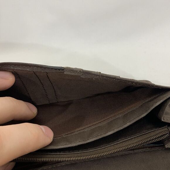 Vintage Fossil Wallet Womens Brown Genuine Leather Bi Fold Coin Purse Ladies 3x7 - Picture 6 of 13